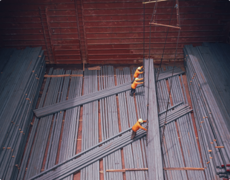 Steel Logistics by break bulk, trucks, containers